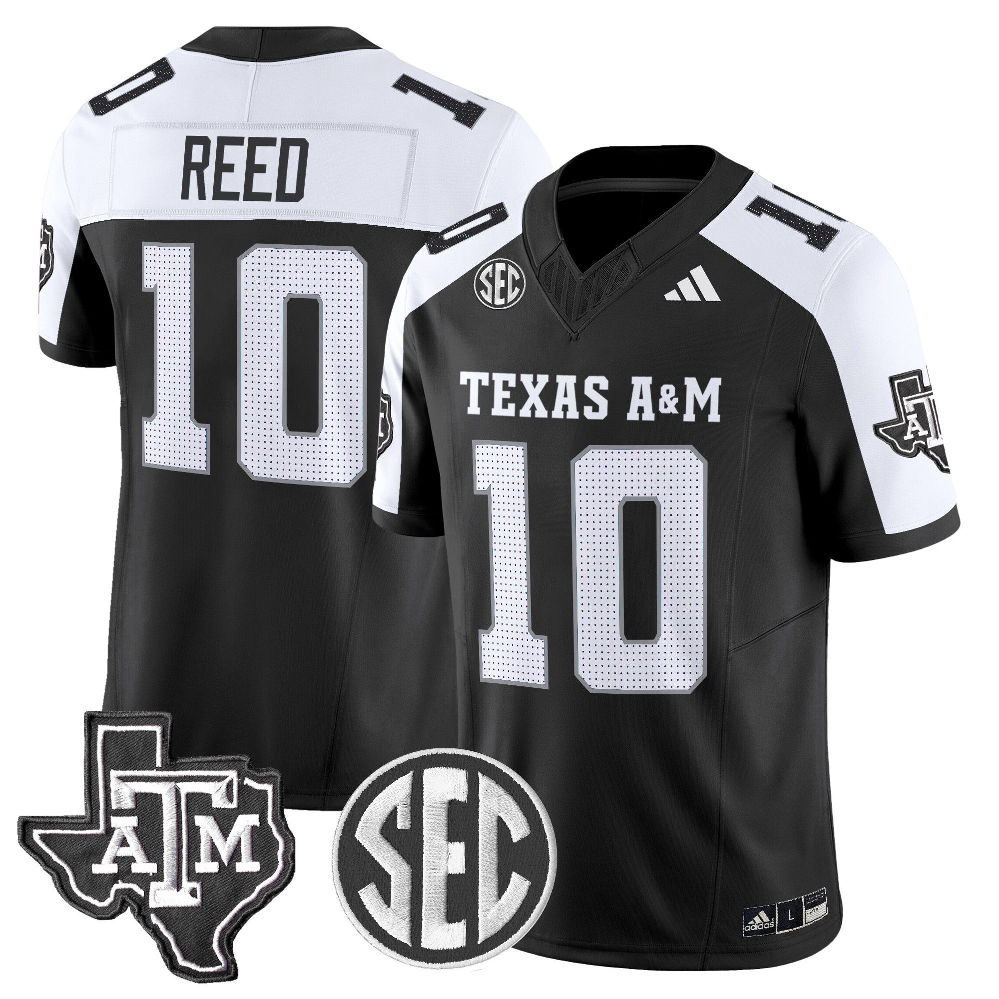 Men Texas A&M Aggies #10 Reed Black 2024 Vapor Limited NCAA Jersey->ncaa teams->NCAA Jersey